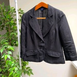 Reitman's Black Linen Blazer